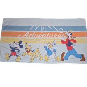 Disney Let The Adventures Begin Beach Towel Mickey Donald Goofy Pluto